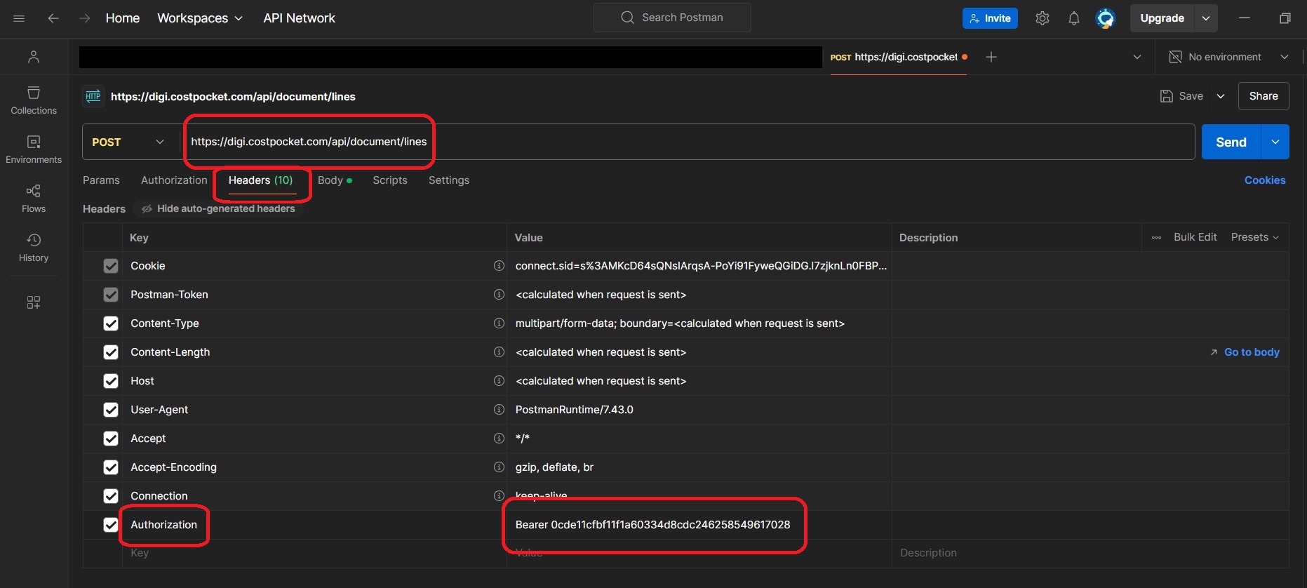 How to test DIGI service with Postman