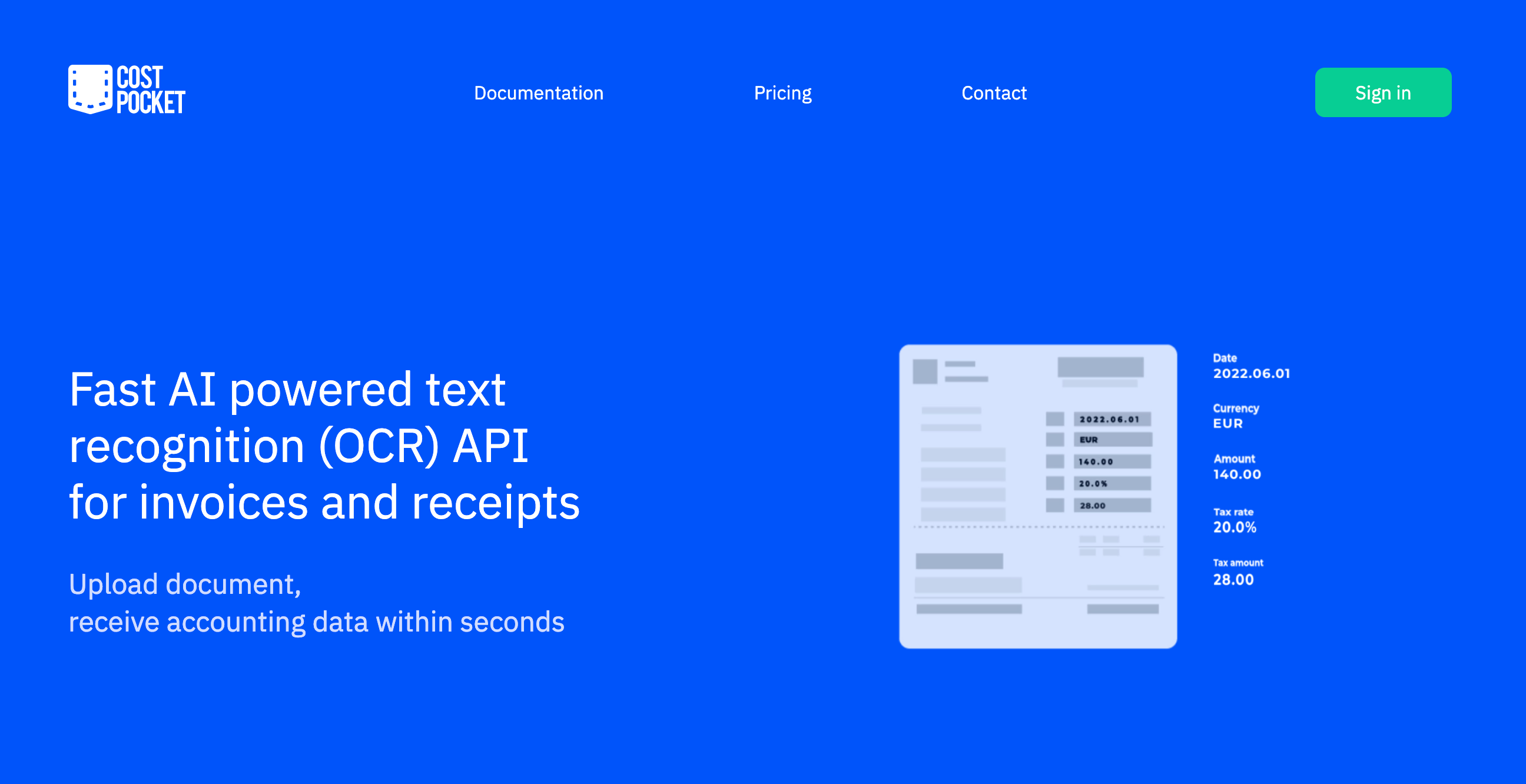 Api Digi DIGI – OCR API for Invoices and Receipts | CostPocket